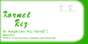 kornel riz business card